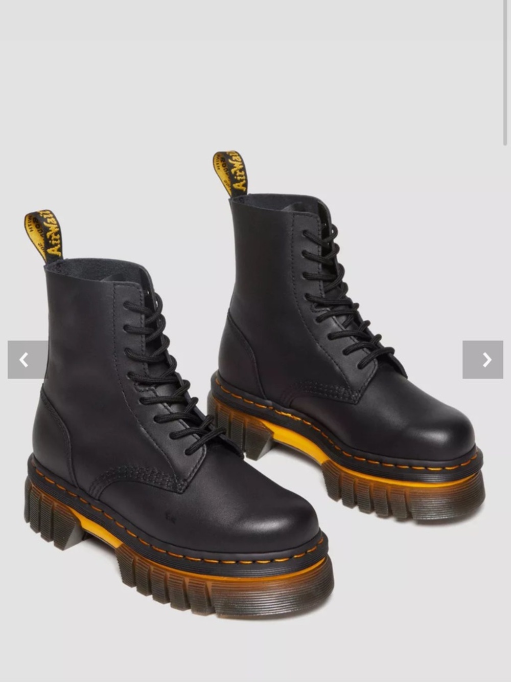 Dr. Martens Audrick Contrast Sole Leather Platform Boots